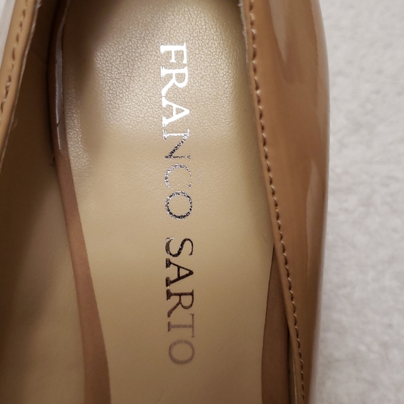 Franco Sarto patent leather, nude, pointed toe, 7M - Picture 6 of 12